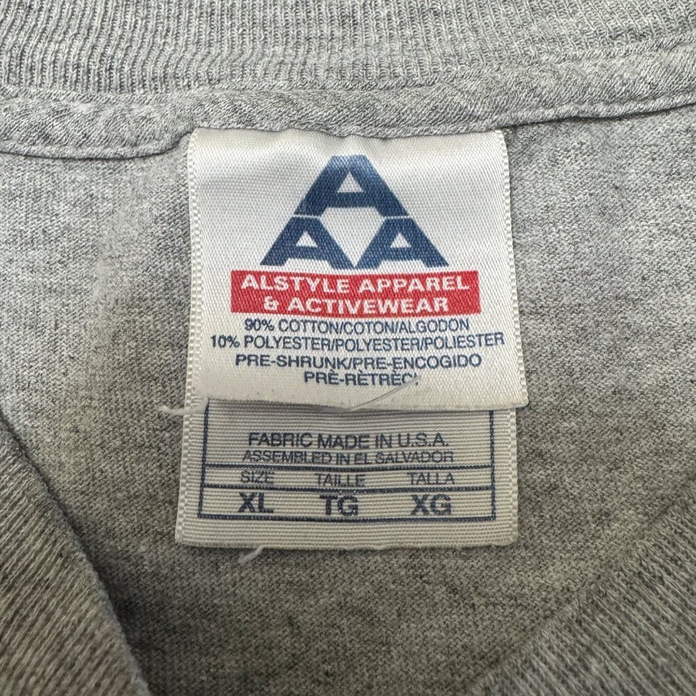 Vintage AAA University of Michigan Wolverine Shirt Men's XL Gray Bird Houses 90s - Picture 4 of 7